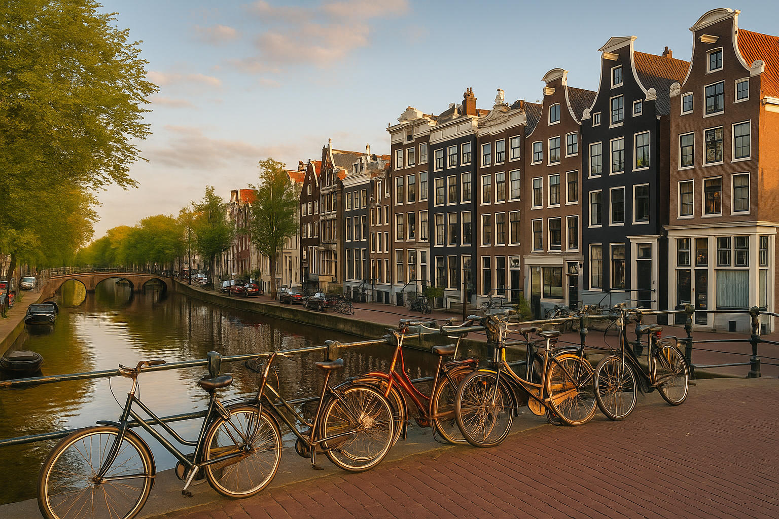 Canali e case tipiche di Amsterdam